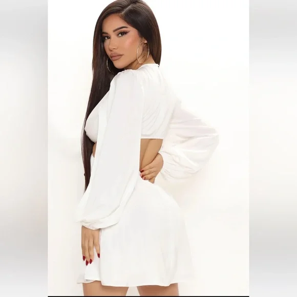 Brand new fashion nova white mini cut out dress - Picture 4 of 5